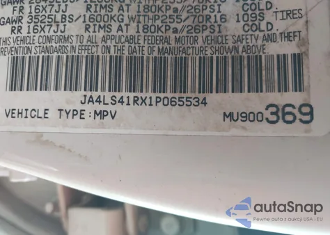 2001 Mitsubishi Montero Sport Ltd from USA, damaged, VIN JA4LS41RX1P065534